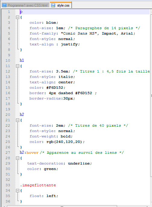 programme1 CSS