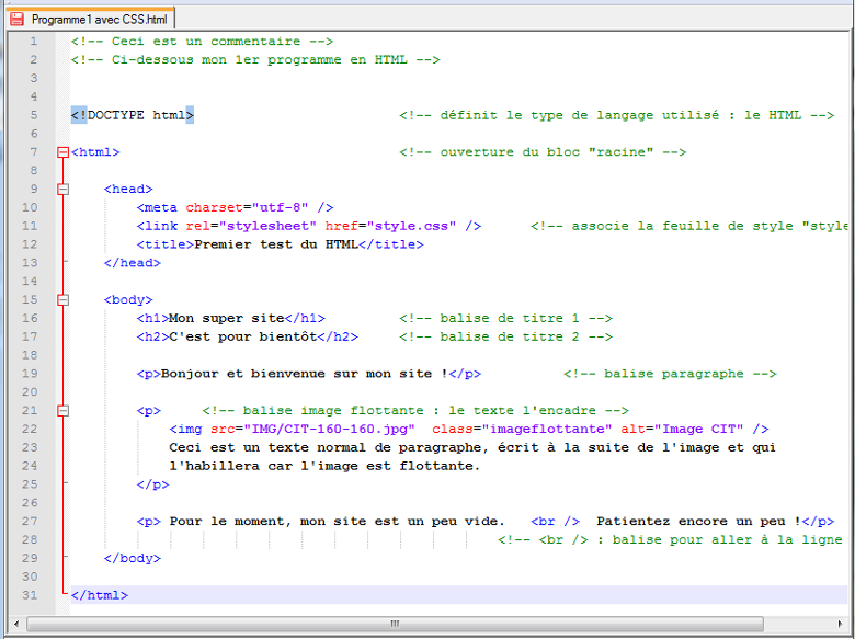 programme1 CSS HTML